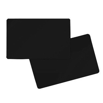 PVC Karte 86 x 54 x 0,50 mm matt schwarz beidseitig