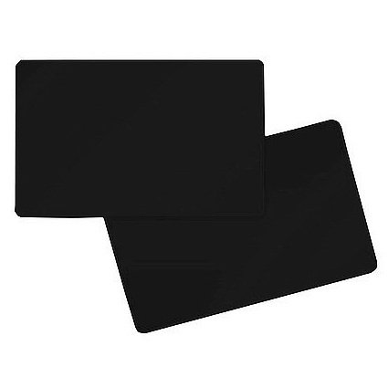 PVC Karten  86 x 54 x 0,76 mm matt schwarz beidseitig mit weissem Kern *RESTPOSTEN*
