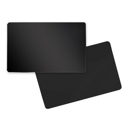 PVC Karten  86 x 54 x 0,76 mm schwarz glanz beidseitig