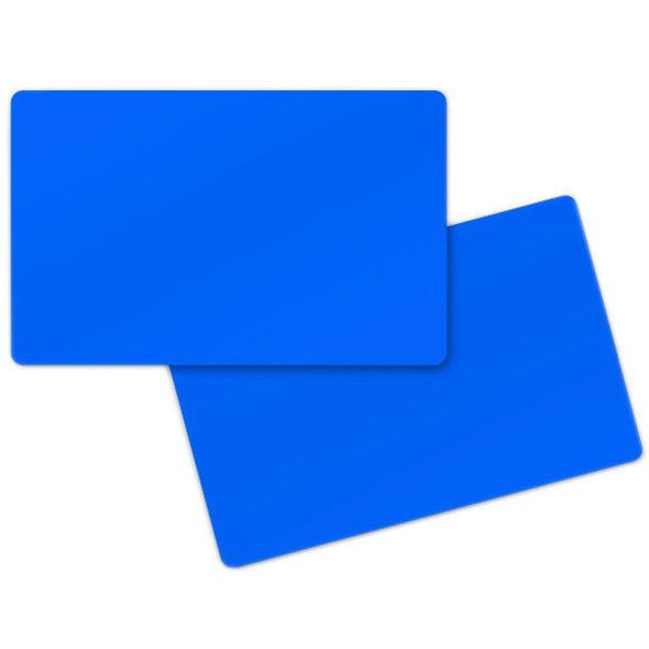 PVC Karten  86 x 54 x 0,76 mm beidseitig hellblau matt
