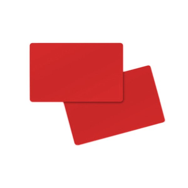PVC Karten  86 x 54 x 0,76 mm beidseitig rot matt