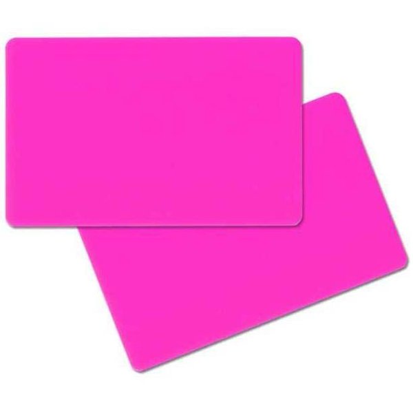PVC Karten  86 x 54 x 0,76 mm beidseitig pink matt