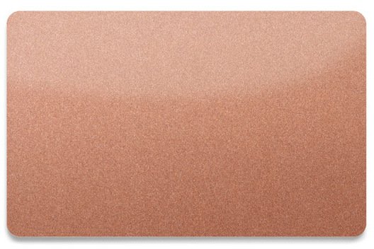 PVC Karten  86 x 54 x 0,76 mm beidseitig bronze glanz